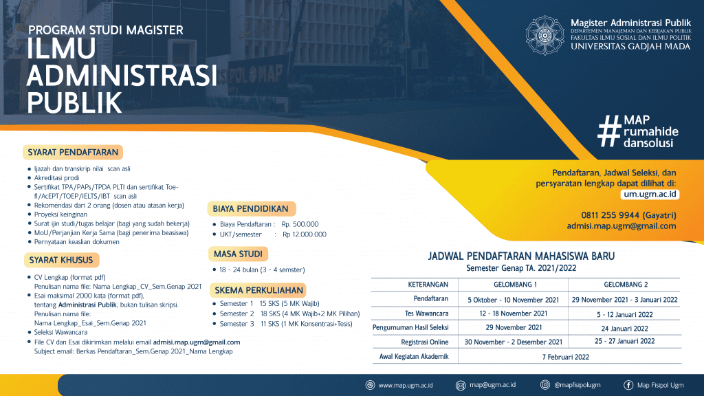 Pendaftaran Mahasiswa Baru - Magister Administrasi Publik